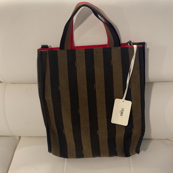 Authentic Fendi Pequin striped bag. This can be unisex - Picture 4 of 13